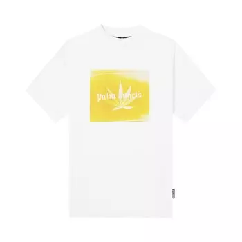 Футболка с логотипом Palm Angels Leaf, цвет Белый