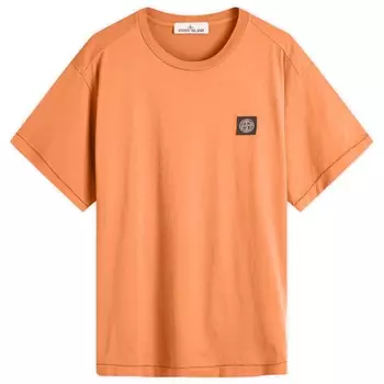 Футболка с логотипом Patch Stone Island, цвет sienna