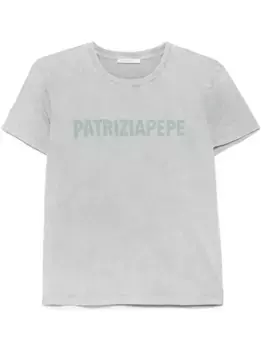 Футболка с логотипом Patrizia Pepe, серый
