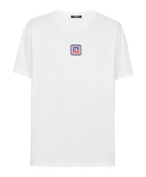 Футболка с логотипом Pb Balmain, белый