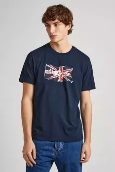 Футболка с логотипом Pepe Jeans London, синий