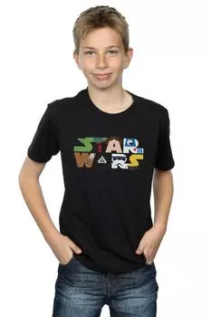 Футболка с логотипом персонажа Star Wars, черный