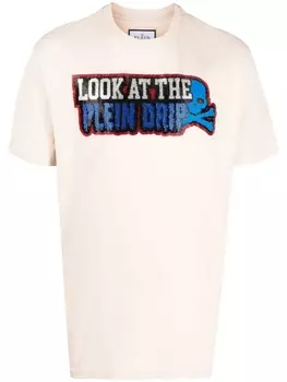 Футболка с логотипом Philipp Plein, бежевый