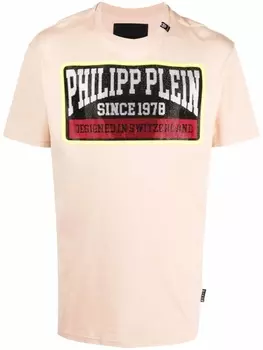 Футболка с логотипом Philipp Plein, бежевый