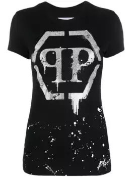 Футболка с логотипом Philipp Plein, черный