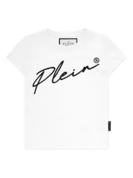 Футболка с логотипом Philipp Plein Junior, белый