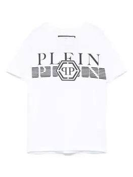 Футболка с логотипом Philipp Plein Junior, белый