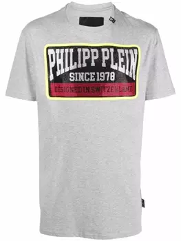 Футболка с логотипом Philipp Plein, серый