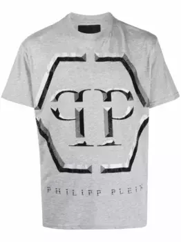 Футболка с логотипом Philipp Plein, серый