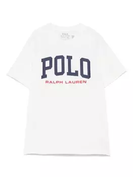Футболка с логотипом POLO RALPH LAUREN KIDS, белый