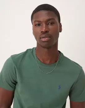 Футболка с логотипом Polo Ralph Lauren темно-зеленого цвета