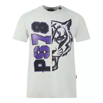 Футболка с логотипом Ps78 серая Plein Sport, серый