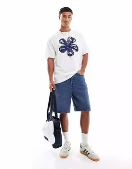 Футболка с логотипом PS Paul Smith и цветочным принтом белого цвета