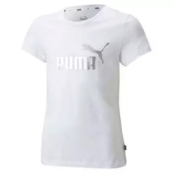 Футболка с логотипом PUMA Big Kids' Girls' Essentials+, белый