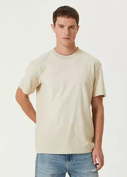 Футболка с логотипом Purple Brand, бежевый