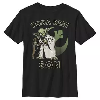 Футболка с логотипом Rebel Star Wars Yoda Best Son для мальчиков 8–20 лет Star Wars