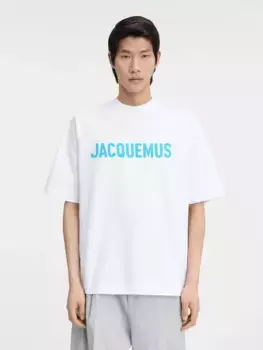 Футболка с логотипом реглан Le Typo Jacquemus, мульти-белый