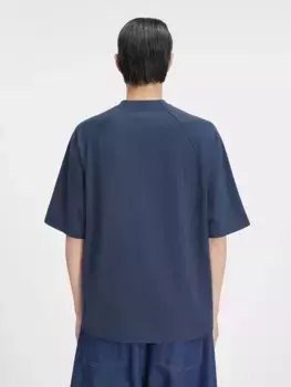 Футболка с логотипом реглан Le Typo Jacquemus, темно-синий