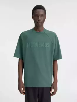 Футболка с логотипом реглан Le Typo Jacquemus, темно-зеленый