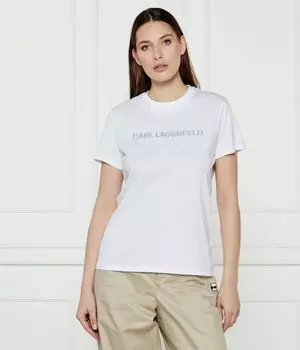 Футболка с логотипом Regular fit Karl Lagerfeld, белый