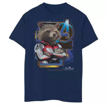Футболка с логотипом Rocket для мальчиков 8–20 лет Marvel Avengers Endgame Marvel