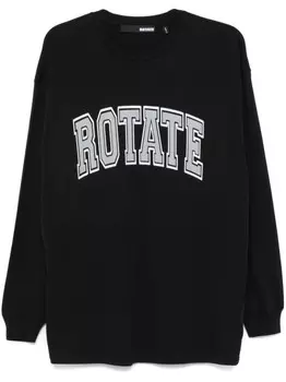 Футболка с логотипом ROTATE BIRGER CHRISTENSEN, черный
