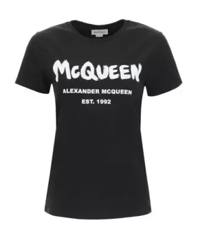 Футболка с логотипом S Alexander Mcqueen, черный