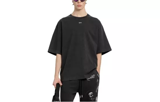 Футболка с логотипом S.Matthew Skate Off-White, серый