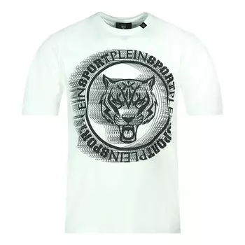 Футболка с логотипом scribble layer Plein Sport, белый