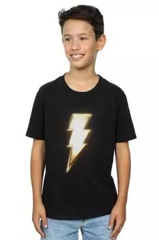 Футболка с логотипом Shazam Bolt DC Comics, черный