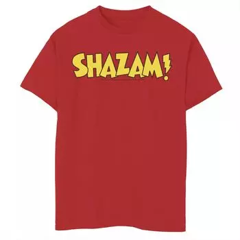 Футболка с логотипом Shazam для мальчиков 8–20 лет из комиксов DC Comics Licensed Character