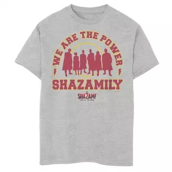 Футболка с логотипом Shazamily Collegiate для мальчиков 8–20 лет Shazam Fury Of The Gods Licensed Character, цвет Athletic Heather