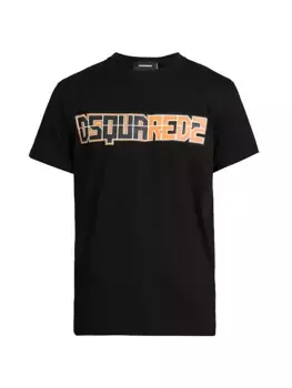 Футболка с логотипом-сигаретой Dsquared2, черный