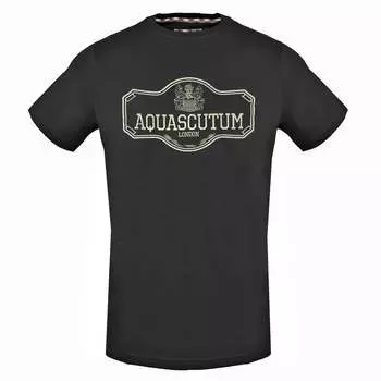 Футболка с логотипом Sign Post Aquascutum, черный