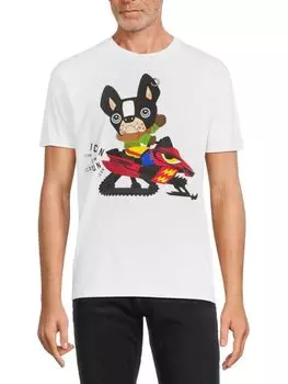 Футболка с логотипом собаки Dsquared2, белый
