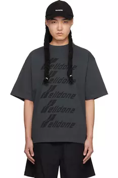 Футболка с логотипом спереди We11Done, цвет charcoal