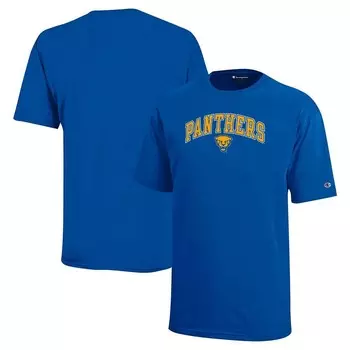 Футболка с логотипом среди юношей Royal Pitt Panthers Arch Over Logo Champion, цвет Pit Blue