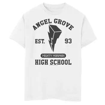 Футболка с логотипом средней школы «Могучие рейнджеры» Angel Grove для мальчиков 8–20 лет Licensed Character