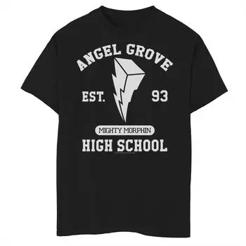 Футболка с логотипом средней школы «Могучие рейнджеры» Angel Grove для мальчиков 8–20 лет Licensed Character