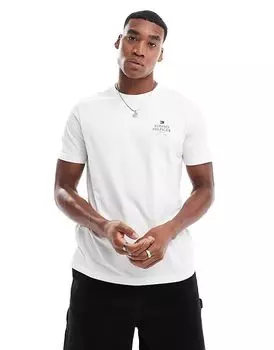 Футболка с логотипом Stack белого цвета Tommy Hilfiger