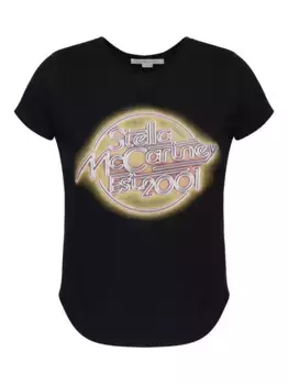 Футболка с логотипом STELLA MCCARTNEY, черный