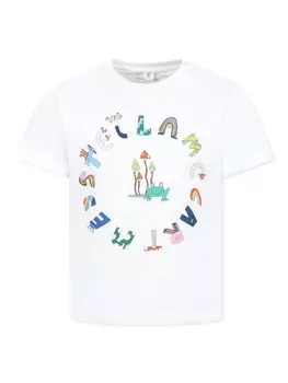Футболка с логотипом Stella McCartney Kids, белый