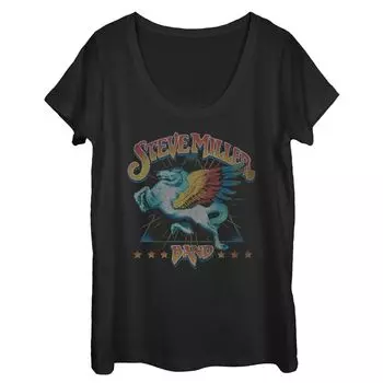 Футболка с логотипом Steve Miller Band для юниоров Rainbow Pegasus и графическим изображением звезд Licensed Character