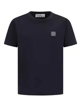 Футболка с логотипом Stone Island Junior, синий