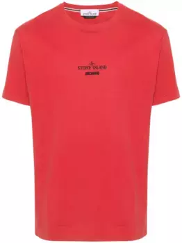 Футболка с логотипом Stone Island, красный