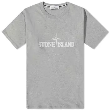 Футболка с логотипом Stone Island на рукавах