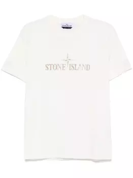 Футболка с логотипом Stone Island, нейтральный