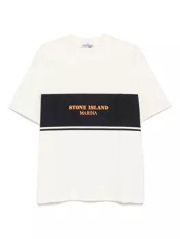 Футболка с логотипом Stone Island, нейтральный