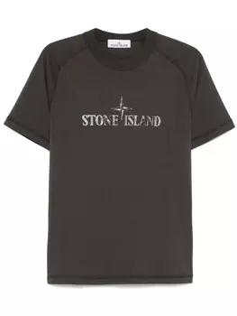 Футболка с логотипом Stone Island, серый