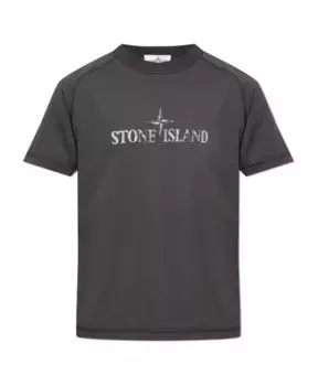 Футболка с логотипом Stone Island, серый